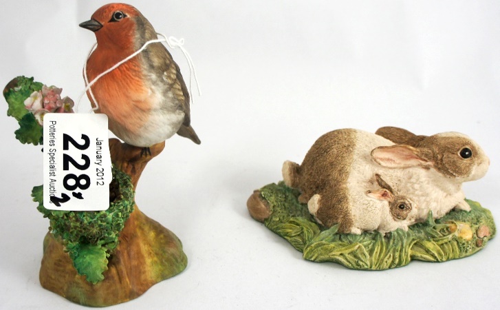 Crown Staffordshire Robin and Beswick