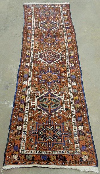 Heriz oriental hall runner with 1595a1