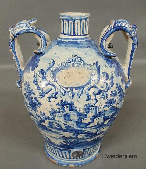 Large blue and white Italian water 1595b1