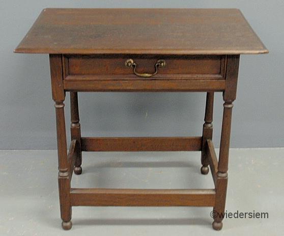 William Mary style oak table 1595d6