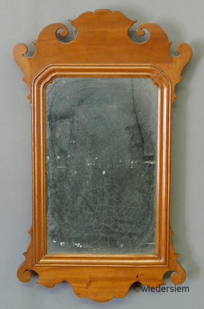 Chippendale mahogany mirror 18th 1595dc