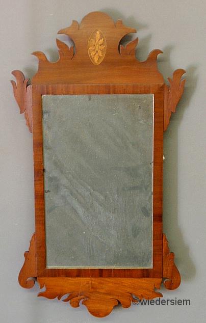Chippendale mahogany mirror with 1595ee
