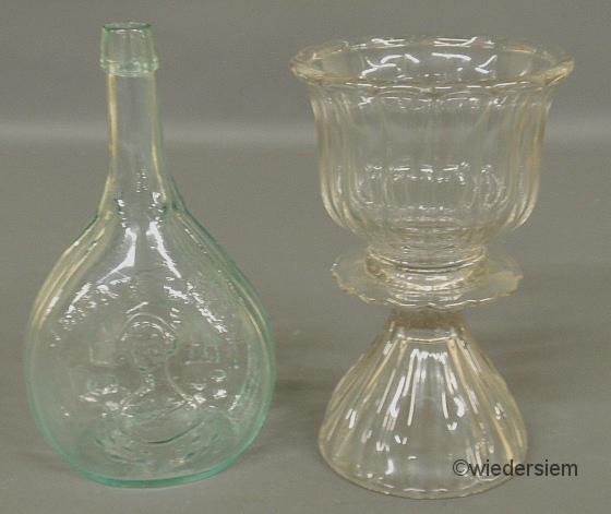 Molded green glass ?Jenny Lind''