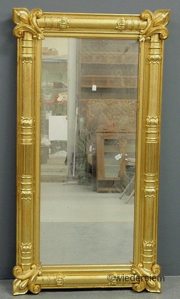 Large gilt hall mirror with fleurs de lis 159632