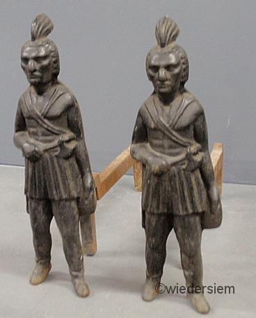 Pair of cast iron standing American