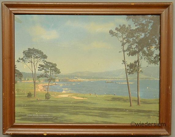Early framed print ?Pebble Beach