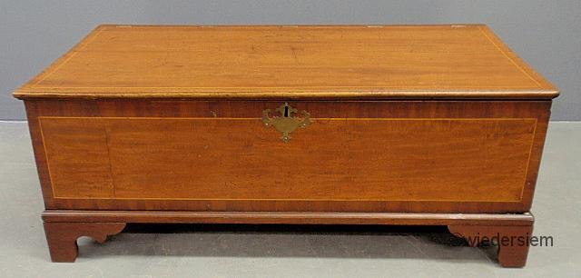 Yew wood campaign chest 19th c  15964b