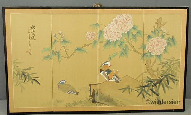 Chinese four panel screen paint 159658