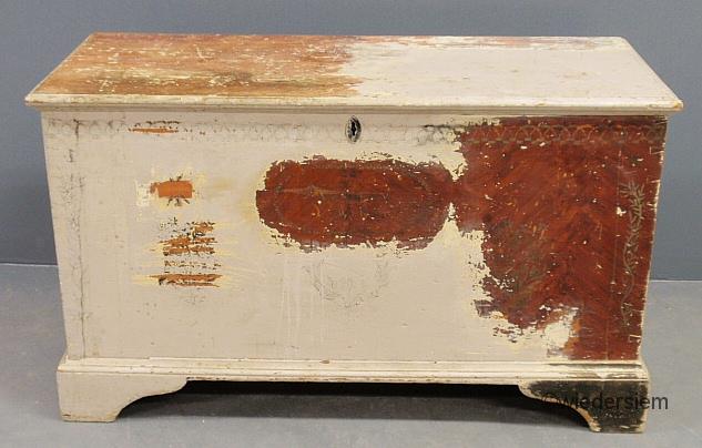 Pine blanket chest partially stripped 159677