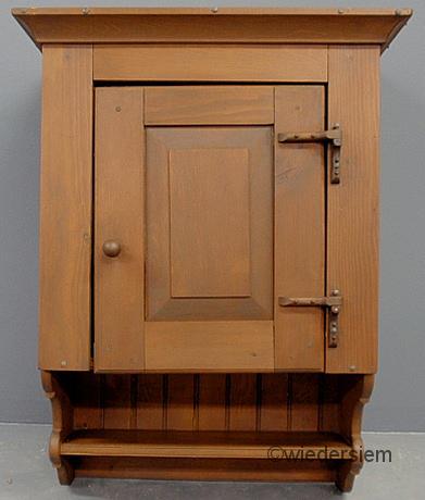 Pine hanging cupboard 20th c with 159694