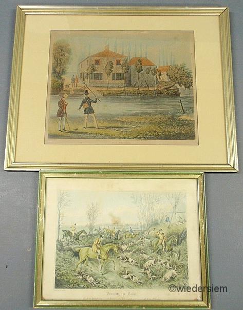 Two framed prints- ?Fly Fishing 15x17
