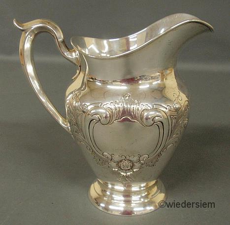 Sterling silver water pitcher by Gorham