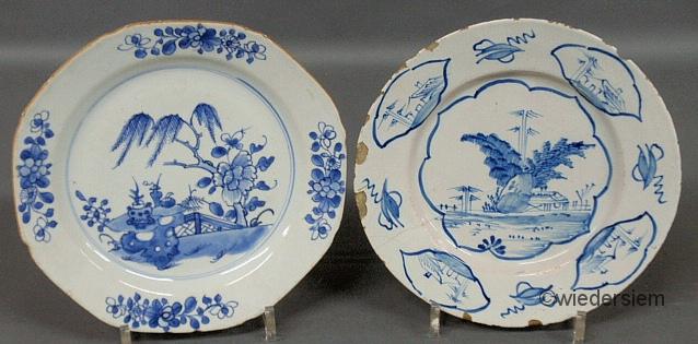 Two English Delft plates in the