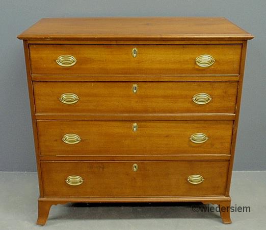 Hepplewhite cherry chest of drawers 1596b4