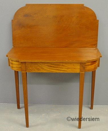 Hepplewhite mahogany card table