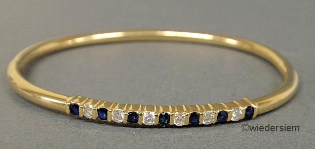 Sapphire and diamond bangle bracelet 1596dd