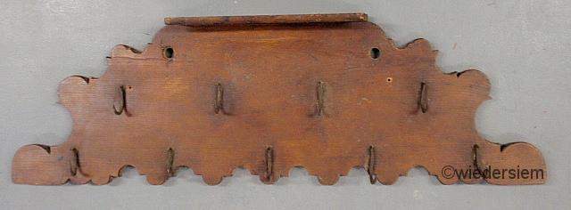 Carved pine meat rack early 19th