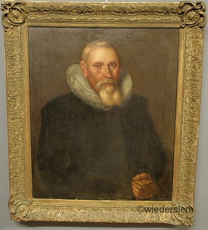 Oil on canvas Tudor style portrait