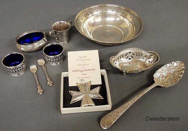 Group of English silver and sterling