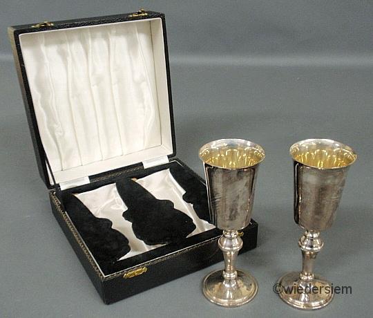 Cased pair of hallmarked English