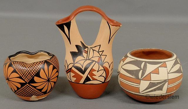 Three pieces of Southwest Indian pottery-