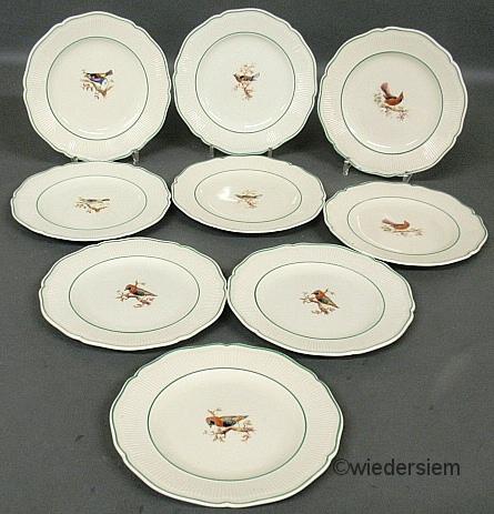 Set of nine Royal Doulton bird plates