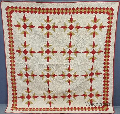 Colorful Pennsylvania pieced quilt 159757