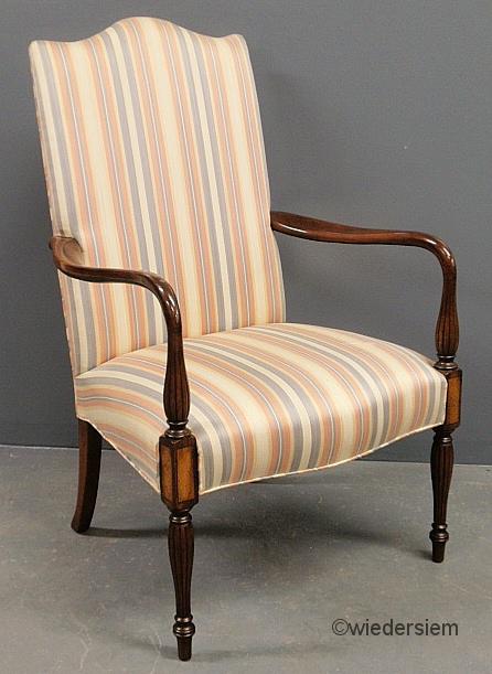 Sheraton style mahogany open armchair  159786