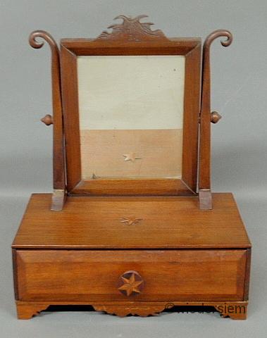 Unusual walnut shaving stand with