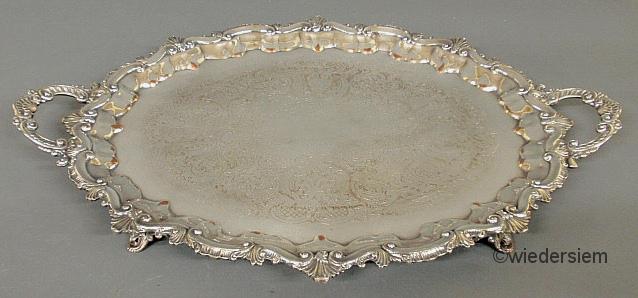 Ornate Chippendale style silverplate