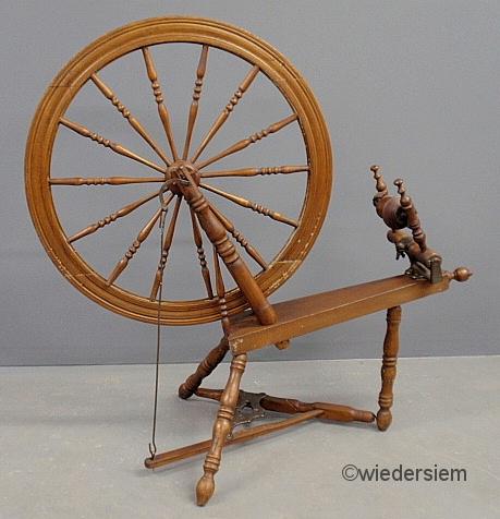 Maple and oak spinning wheel 18th