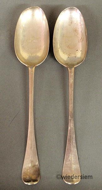 Rare pair of coin silver tablespoons 1597ce