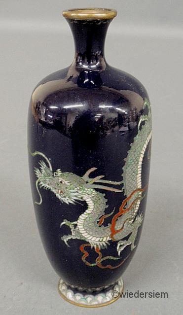 Cloisonné vase 19th c. with dragon
