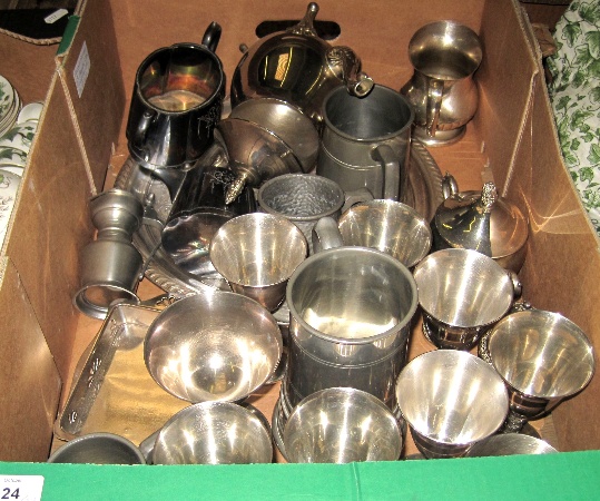 A collection of various Pewter