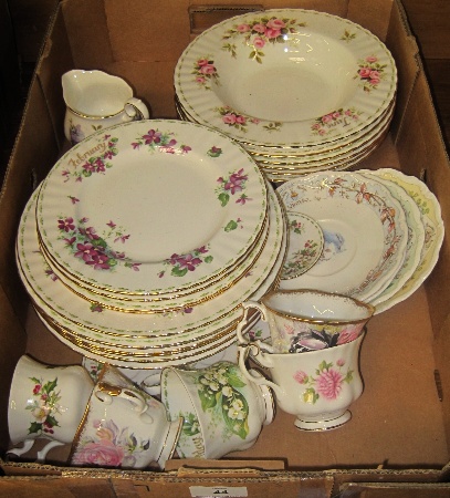 Tray to include Royal Doulton Brambly