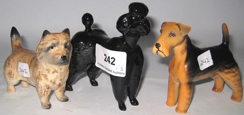 Beswick Dogs to include Black Poodle 1598e8