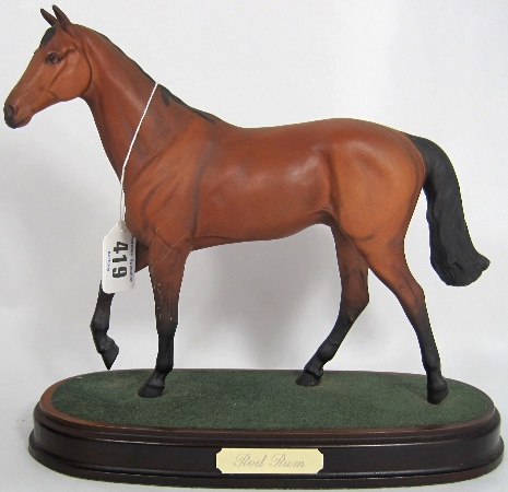 Royal Doulton Model of Red Rum On Wooden