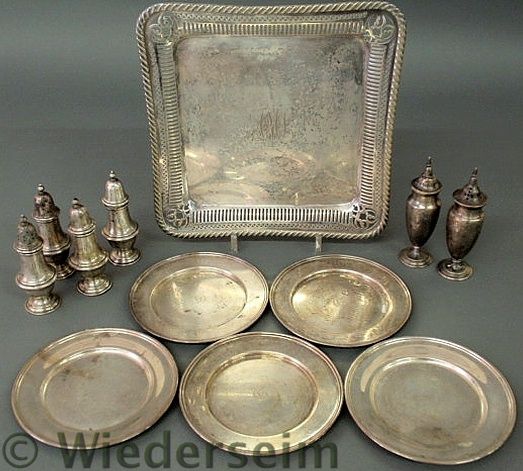 Group of sterling silver table 159994