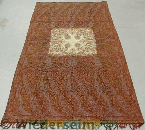 Large paisley homespun table cover 1599a3