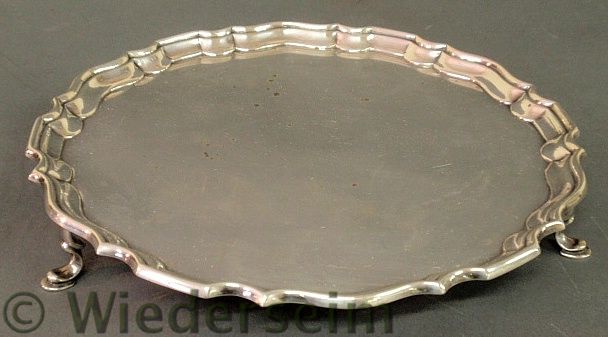 Chippendale style silver salver 1599ba