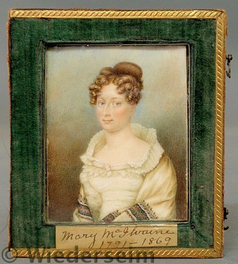 Fine American miniature watercolor 1599dc