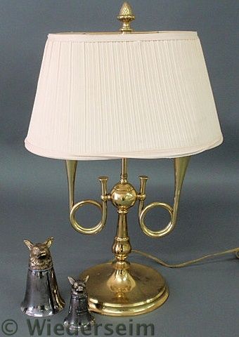 Brass double arm hunting horn lamp 1599ff