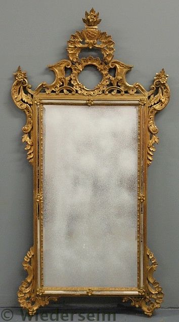 Italian carved gilt mirror 19th