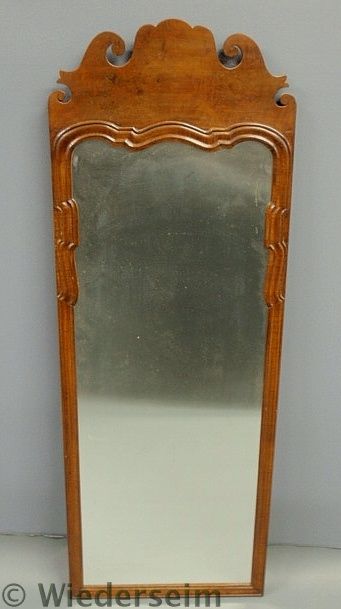 Queen Anne mahogany mirror with 159a22