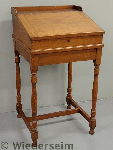 Walnut schoolmasters desk 19th c. with