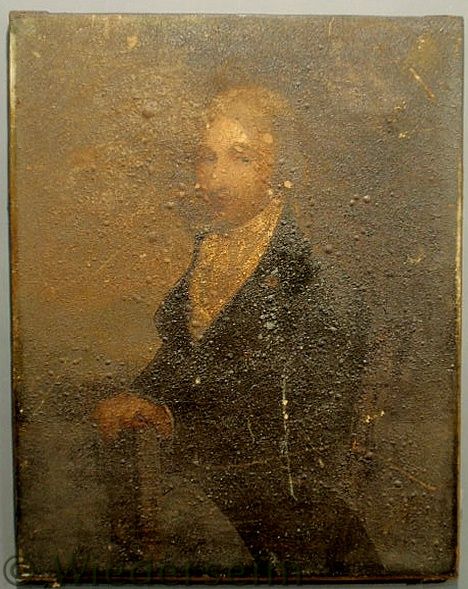 Spanish oil on canvas portrait of a