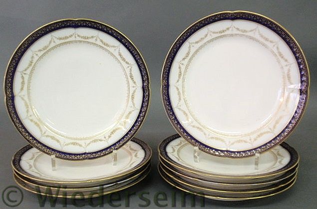Set of none German porcelain plates