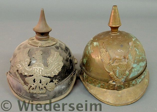 German WWSI leather spike helmet