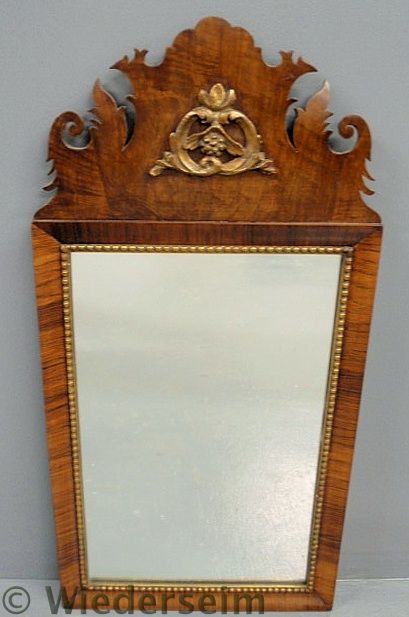 Queen Anne rosewood framed mirror 159a93