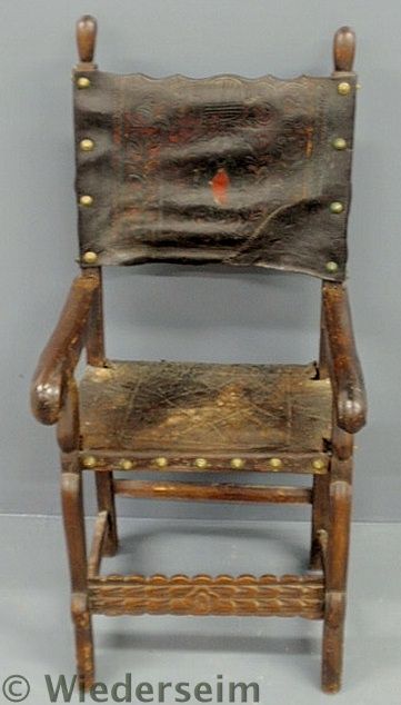 Spanish walnut armchair probably 159a8c